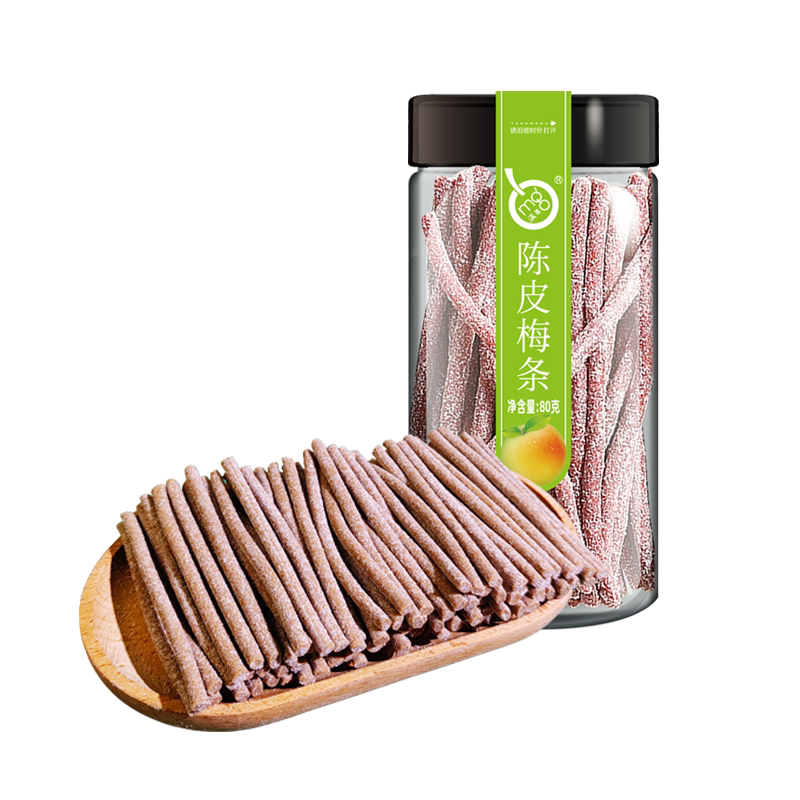 满果梅类制品陈皮梅条80g罐装青梅话梅办公室解腻休闲零食