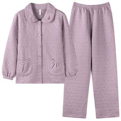 【芬腾】加厚保暖睡衣秋冬空气棉