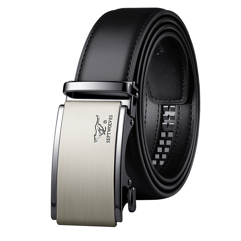 七匹狼男士皮带真皮高档腰带2026新款商务男款正品情人节牛皮裤带