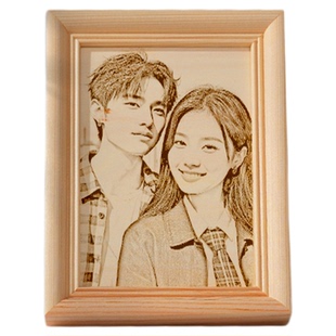 生日礼物女生照片定制微雕木刻画diy送女友闺蜜老婆跨新年纪念品