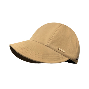 赵露思同款帽子女方圆脸显脸小鸭舌帽秋冬素颜时尚百搭毛呢渔夫帽