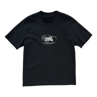 早春新款少年感短袖男士个性印花图案字母刺绣设计圆领百搭T恤衫