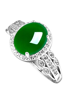 S925银戒指空托diy镶嵌戒面戒托