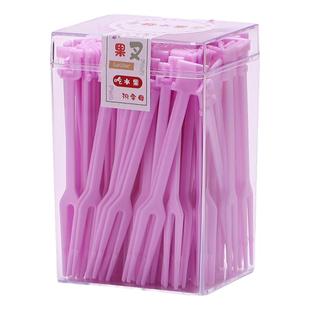 字母水果叉一次性水果签叉子蛋糕儿童宝宝家用可爱卡通创意高级小