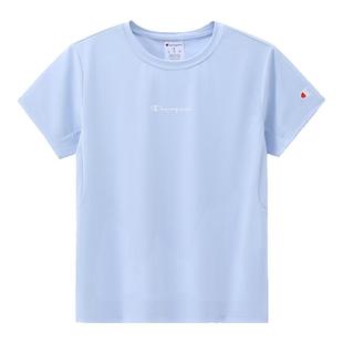 【速干凉感防晒UPF50+】Champion冠军男女童夏新款运动短袖T恤