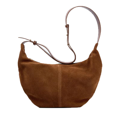 磨砂麂皮绒饺子包复古