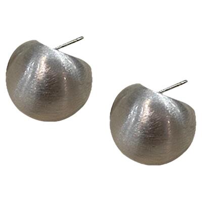 <闭眼入超百搭>拉丝金属圆球耳钉