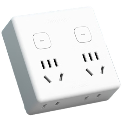 飞利浦一转四转换器插座