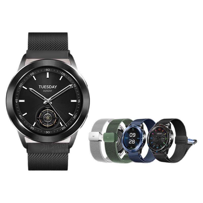 适用小米watchs4手表带sport4代米兰磁吸金属腕表s3新款s2不锈钢s1pro智能男女式color2专用运动手链配件腕带
