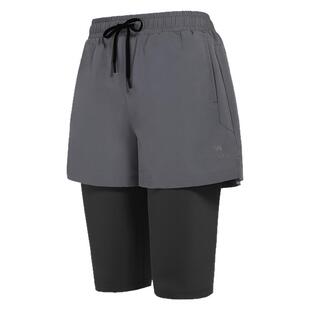 骆驼女装短裤女2026夏季新款显瘦速干透气假两件健身跑步运动裤女