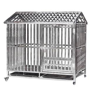 狗笼子中型大型犬不锈钢狗笼宠物笼室内外带厕所分离狗窝304加厚