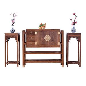 红木家具实木玄关鞋柜隔断新中式