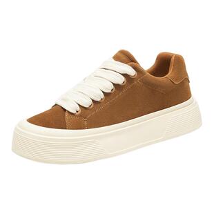 翻毛皮男鞋春季软底运动休闲上班工作韩货防水防滑厚底板鞋劳保鞋