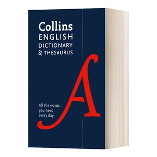 英文原版 柯林斯英语字典与同义词词典 二合一 Collins English Dictionary & Thesaurus 6th edition 英文版 进口英语原版书籍