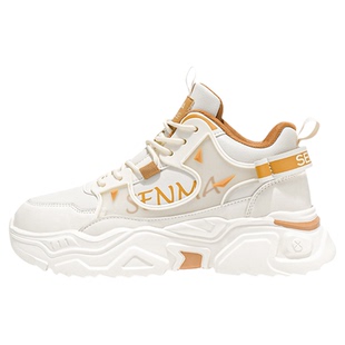 森马男鞋10cm增高鞋冬季厚底隐形内增高休闲小白鞋潮牌高帮运动鞋