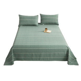 老粗布床单单件2025新款加厚亚麻宿舍单人非纯棉全棉被单三件套夏