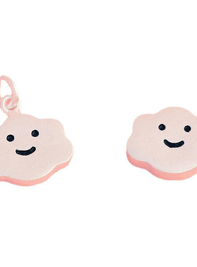 磨砂小清新云朵隔珠s925纯银