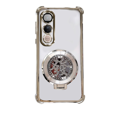 VIVOV50Lite-5G 国外版手机壳 vivov50lite-5g 发财支架高级感电镀四角防摔气囊轻奢小众不发黄 TPU 高级感壳