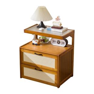 床头柜置物架小型家用卧室简易储物柜一体出租房用床边收纳放置柜