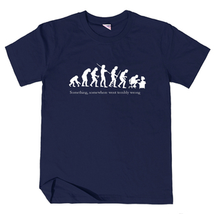 短袖t恤男女生活大爆炸谢尔顿谢耳朵 达尔文进化论程序员