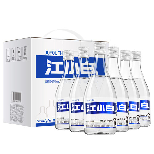 江小白白酒40度150ml*6瓶小圆瓶粮食酒高粱酒盒装