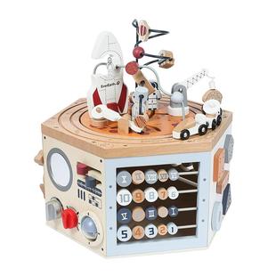 EverEarth太空百宝箱宝宝益智玩具儿童绕珠串珠六面体1岁2岁礼物