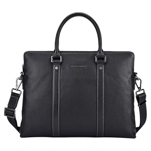 暇步士公文包男士商务时尚真皮电脑包上班通勤出差单肩手提包男