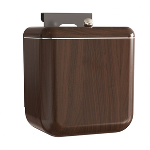 中古风厨房垃圾桶免弯腰家用2025新款挂式大容量卫生间厕所胡桃木