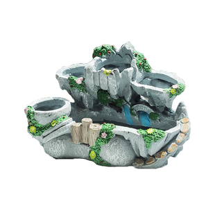 高山流水瀑布花卉花盆茶桌玄关摆件阳台客厅肉肉植物多肉花盆大号