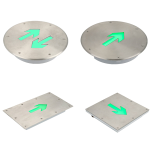 消防应急地埋疏散不锈钢化玻璃三防24-220标志指示灯IP67防水防碎