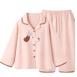 〖狗粮派送〗情侣睡衣女超柔软纯棉卡通长袖家居服春秋男士套装