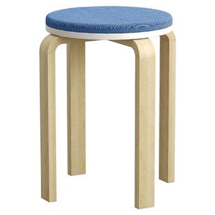 实木圆凳子家用大人结实板凳现代简约吃饭椅子客厅可叠放餐桌独凳