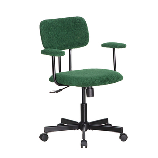 泰迪绒电脑椅家用化妆椅宿舍椅子小空间居家办公椅子升降久坐舒适