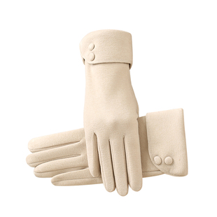 2025新款加绒骑行电瓶车手套女士冬保暖防寒风德绒加厚可触屏手套