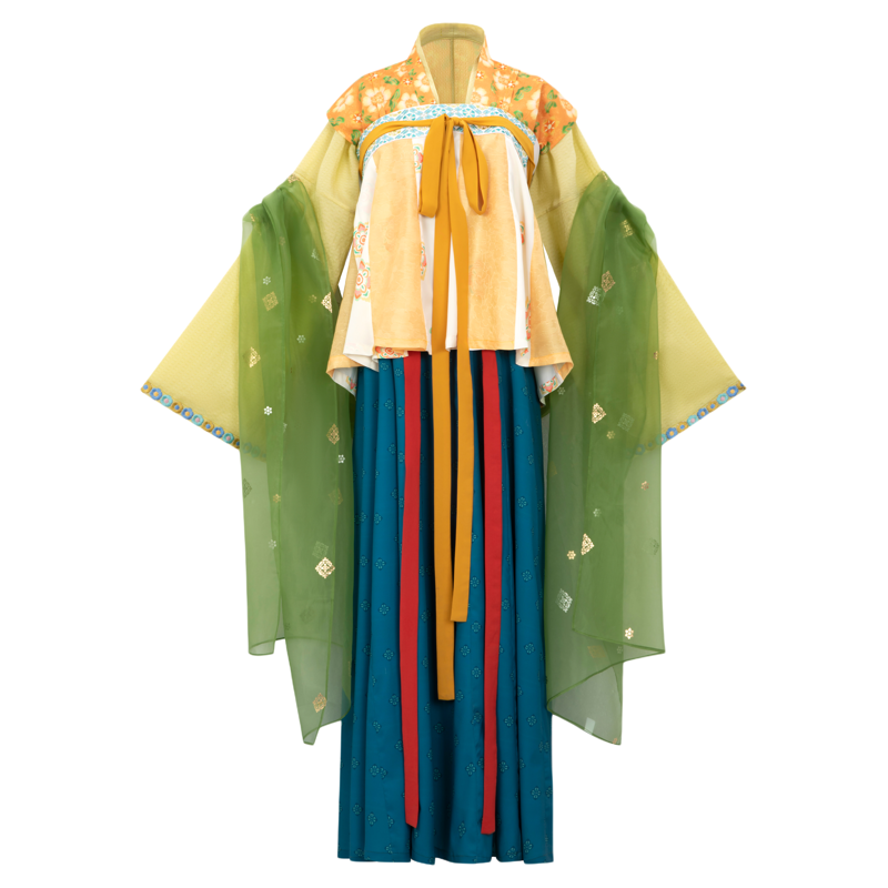 醒春集【春和景明】唐制汉服唐背子垂领衫齐胸裙短裙明亮撞色春夏