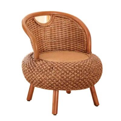 藤编矮凳圆凳小凳子家用休闲座椅