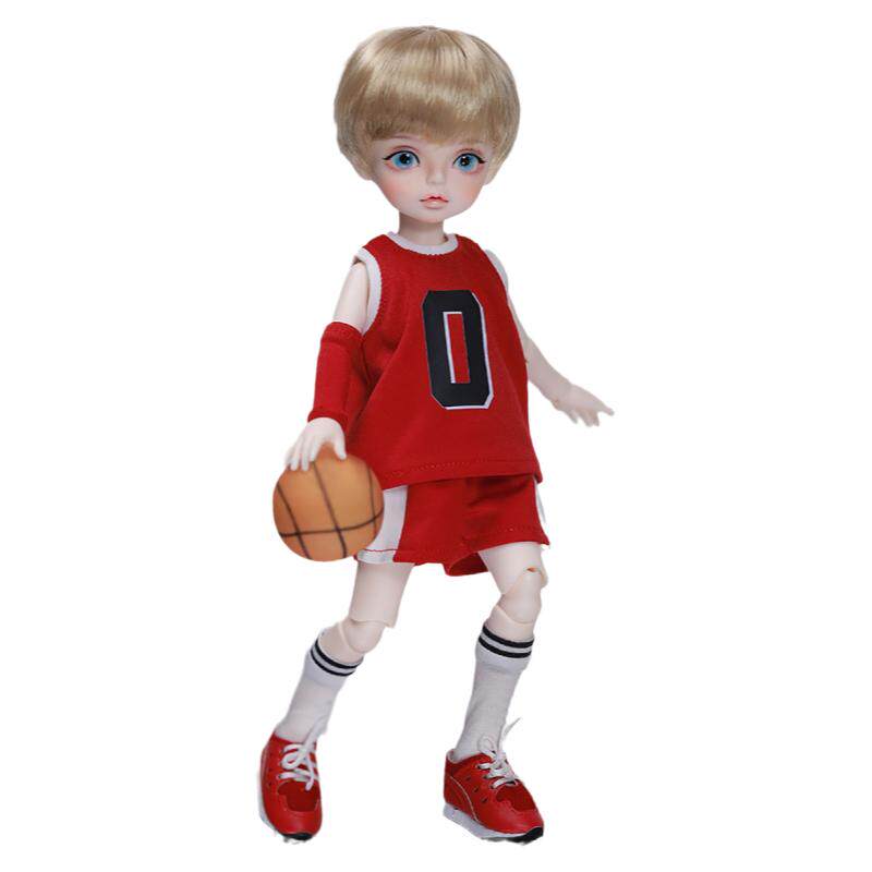bjd6分篮球服运动男娃娃现货化妆