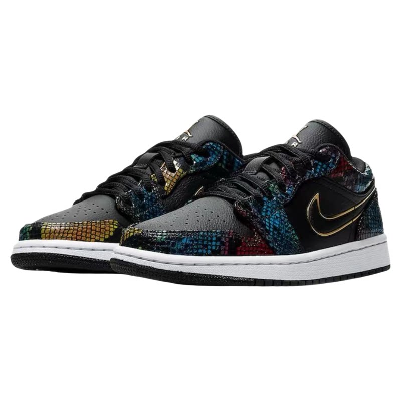 Jordan1低帮黑人月舒适篮球鞋