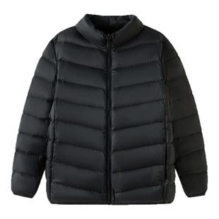 巴拉巴拉男童轻薄羽绒服儿童三防外套2025秋冬立领上衣排骨内胆新