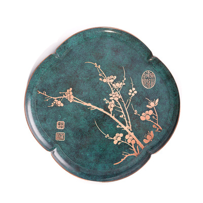 守藏朱炳仁·铜清流乾坤茶盘