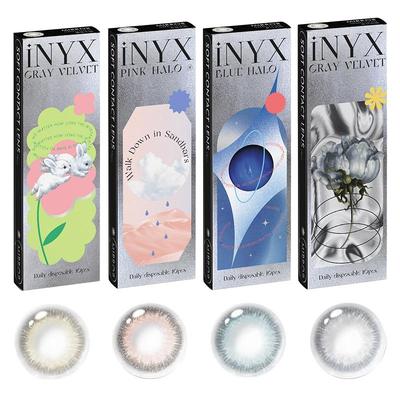 iNYX美瞳小银盒日抛10片装深瞳混血棕色水润自然彩色隐形无梦白昼