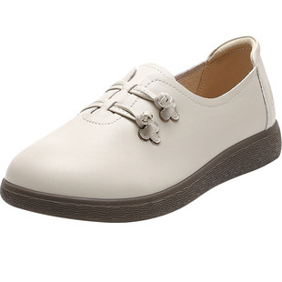 足力健旗舰店2025秋新款软底舒适一脚蹬不累脚单鞋平底乐福鞋