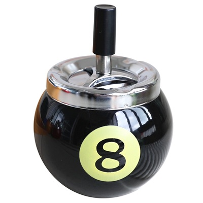 星之月台球烟灰缸带盖防飞灰烟盅