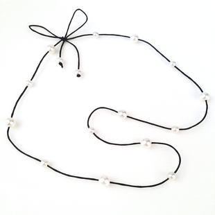 KOE 新中式风珍珠链麻花辫发饰流苏发夹编发缠绕发带马尾侧边点缀