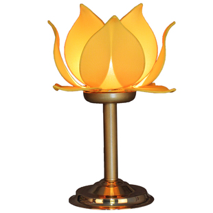 新中式荷花灯台灯禅意莲花灯佛前灯长明灯充电佛台供灯古风小夜灯