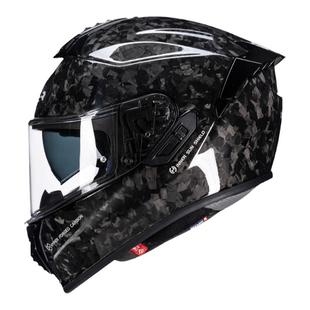 摩托范丨RYMIC睿觅摩托车头盔全盔带尾翼S-GT碳纤维双镜片机车3C