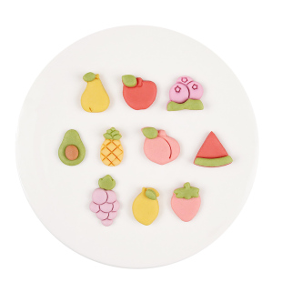 卡通水果馒头模具贴片菠萝牛油果甜甜圈馒头装饰面食DIY烘焙模具