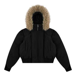 FDR官方店 派克服内胆厚外套斜门襟可拆卸毛领短款羽绒服女款冬季