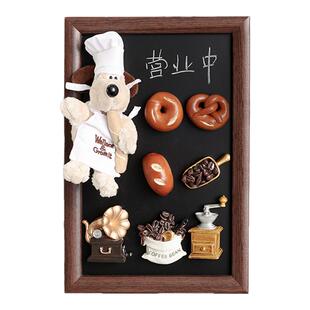 ins咖啡冰箱贴磁贴个性创意展示板磁吸小黑板留言板家居装饰摆件