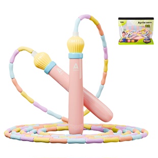 得力竹节跳绳小学生儿童专用初学跳神幼儿园大班一年级入门健身绳